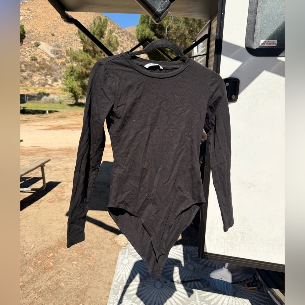 Mango Black bodysuit